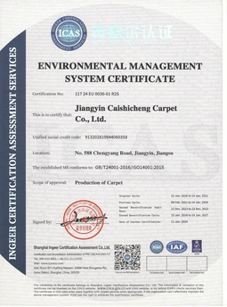Environmental management system certificate